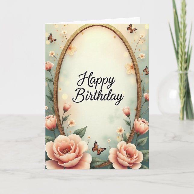 Mint Serene Birthday Card (Front)