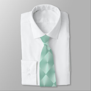 Mint Shimmer Blocks Neck Tie