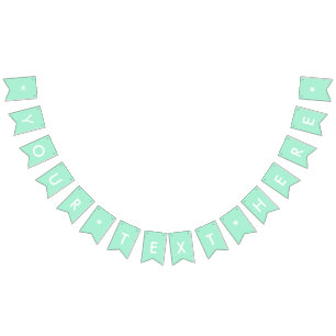 Mint Solid Colour Customise It Bunting