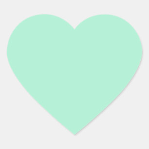 Mint Solid Colour Heart Sticker