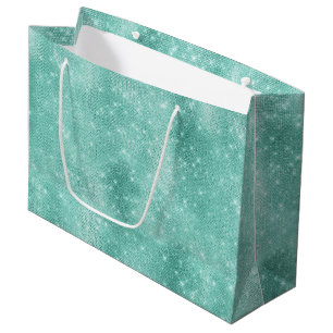 Mint Sparkle Glitz  Large Gift Bag