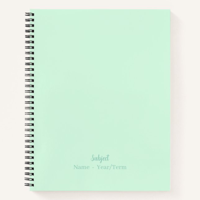 Mint Spiral Notebook (Front)