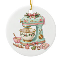 Mint Stand Mixer Baker Custom Christmas Ornament