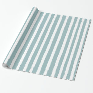 Mint Stripes Nautical Wrapping Paper