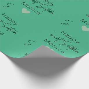 Mint Sweet 16 Personalised Birthday Wrapping Paper
