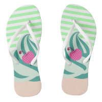 Mint Swirl Ice Cream Striped Cute