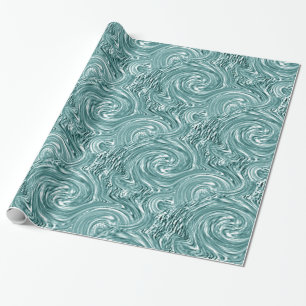 Mint Swirl Wrapping Paper