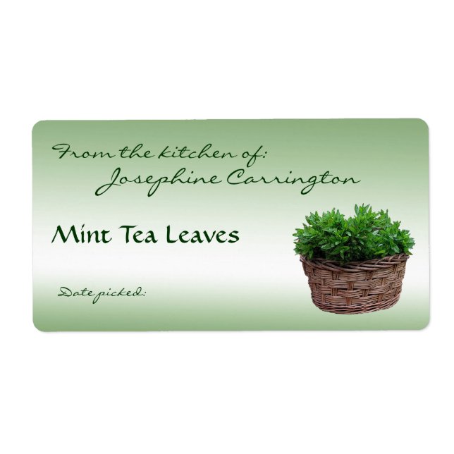 Mint Tea Leaves Labels (Front)