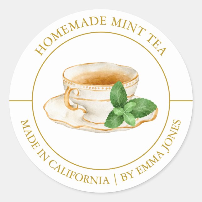 Mint Tea Modern label (Front)