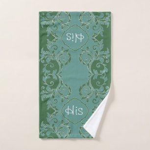 Mint Thyme Personalised Matching His and Hers Hand Towel