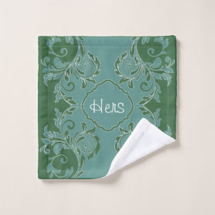 Mint Thyme Personalised Matching His and Hers Wash Cloth