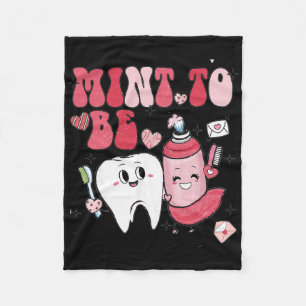 Mint To Be Dental Dentist Valentine Toothpaste And Fleece Blanket