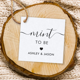 Mint to Be Gift Tag, Wedding Mints Tag, Kraft Favour Tags