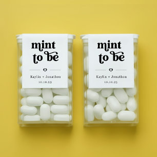 "Mint to Be" TicTac Mint Gum Wedding Favour Labels