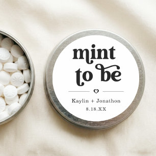 "Mint to Be" TicTac Mint Gum Wedding Favour Labels