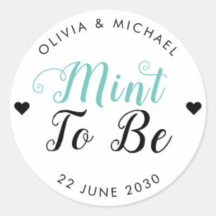 Mint To Be Wedding Candy Bar Food Favour Label