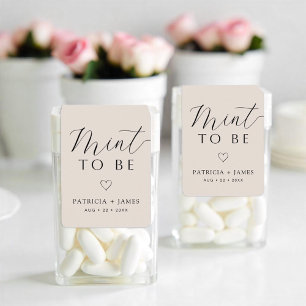 Mint to Be Wedding Favour Label