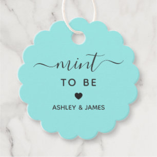 Mint to Be Wedding Favour or Bridal Shower Gift Ta Favour Tags