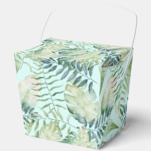 Mint Tropical Green Leaves Aloha Favour Box