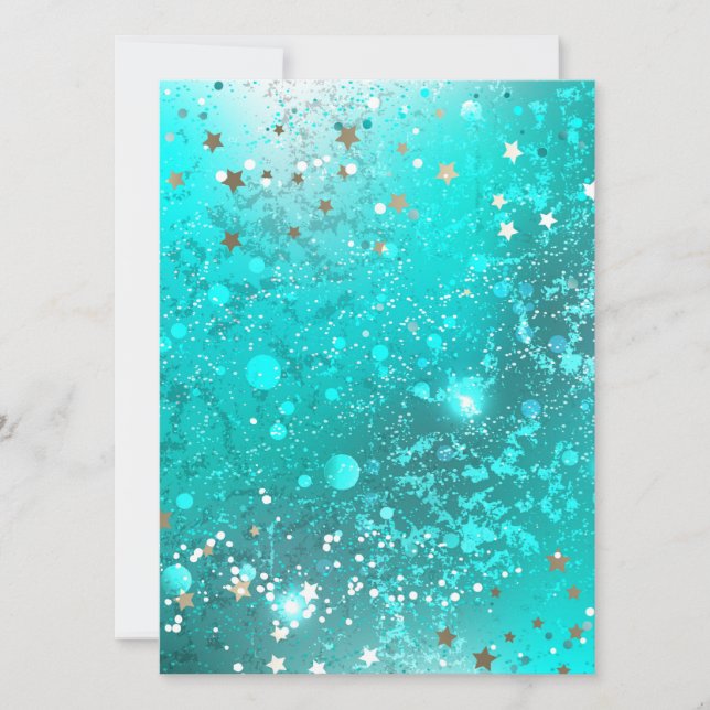 Mint Turquoise Foil Background (Front)