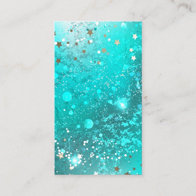 Mint Turquoise Foil Background Advice Card (Front)