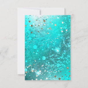 Mint Turquoise Foil Background Advice Card
