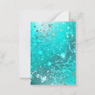 Mint Turquoise Foil Background Advice Card