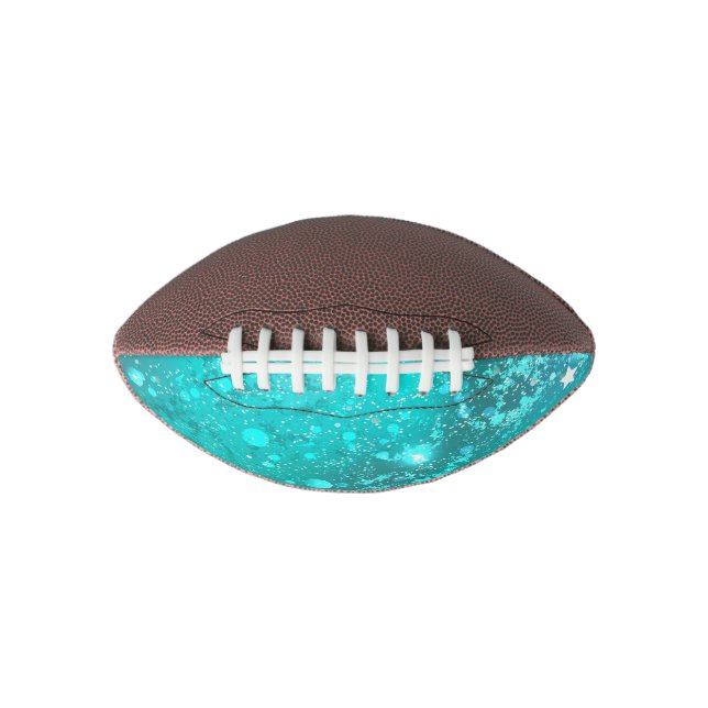 Mint Turquoise Foil Background American Football (Front)