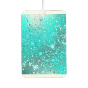 Mint Turquoise Foil Background Car Air Freshener