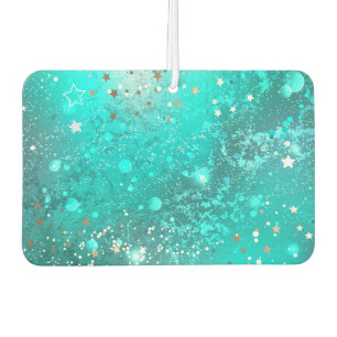 Mint Turquoise Foil Background Car Air Freshener