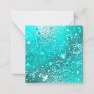 Mint Turquoise Foil Background Card