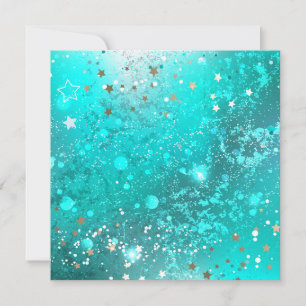 Mint Turquoise Foil Background Card
