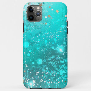 Mint Turquoise Foil Background iPhone 11 Pro Max Case