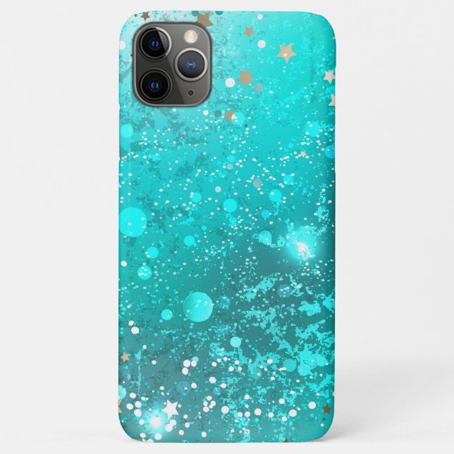 Mint Turquoise Foil Background Case-Mate iPhone Case (Back)