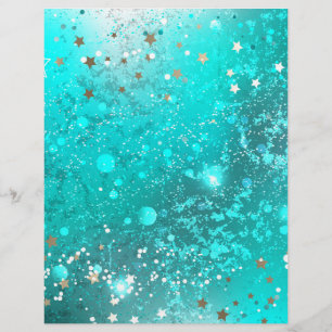Mint Turquoise Foil Background Flyer