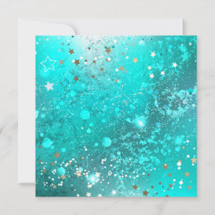 Mint Turquoise Foil Background Invitation