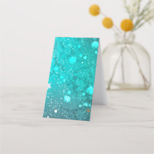 Mint Turquoise Foil Background Loyalty Card