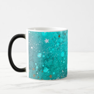 Mint Turquoise Foil Background Magic Mug