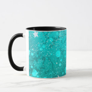 Mint Turquoise Foil Background Mug