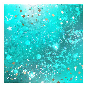 Mint Turquoise Foil Background Photo Print