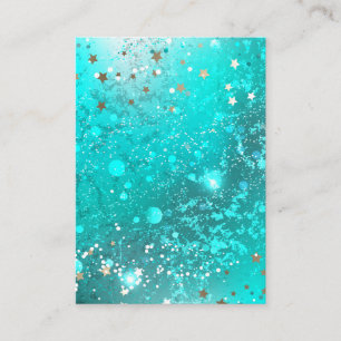 Mint Turquoise Foil Background Place Card