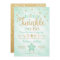 Mint Twinkle Little Star Baby Shower Invitation