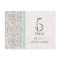 Mint Vintage Lace Wedding Table Number Card