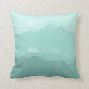 Mint Watercolor Ombre Cushion