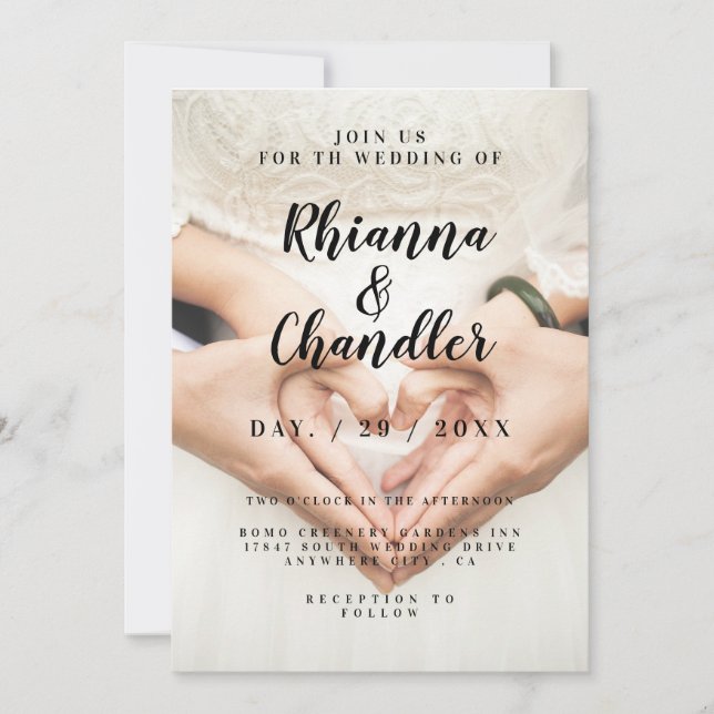 mint wedding invitations (Front)