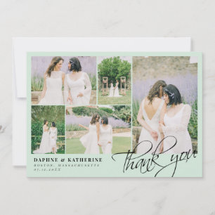 Mint Wedding Photo Collage Script Thank You