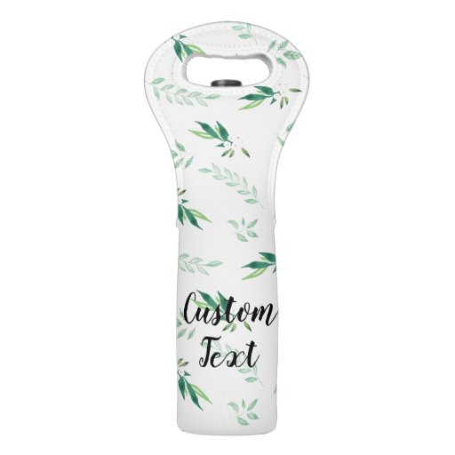 Image of Mint Wedding Reception Newlywed Gift Custom Text Wine Bag