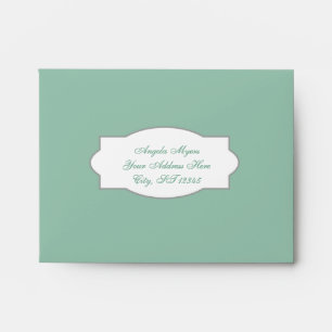 Mint White A2 Return Address Envelope for RSVP