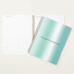 Mint White Ombre Planner
