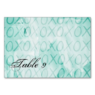 Mint XOXO Table Number